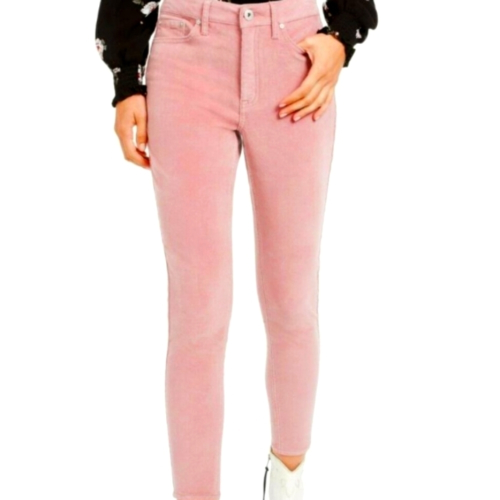 American Rag Super Skinny High Rise Pink Corduroy Pants, Size 5